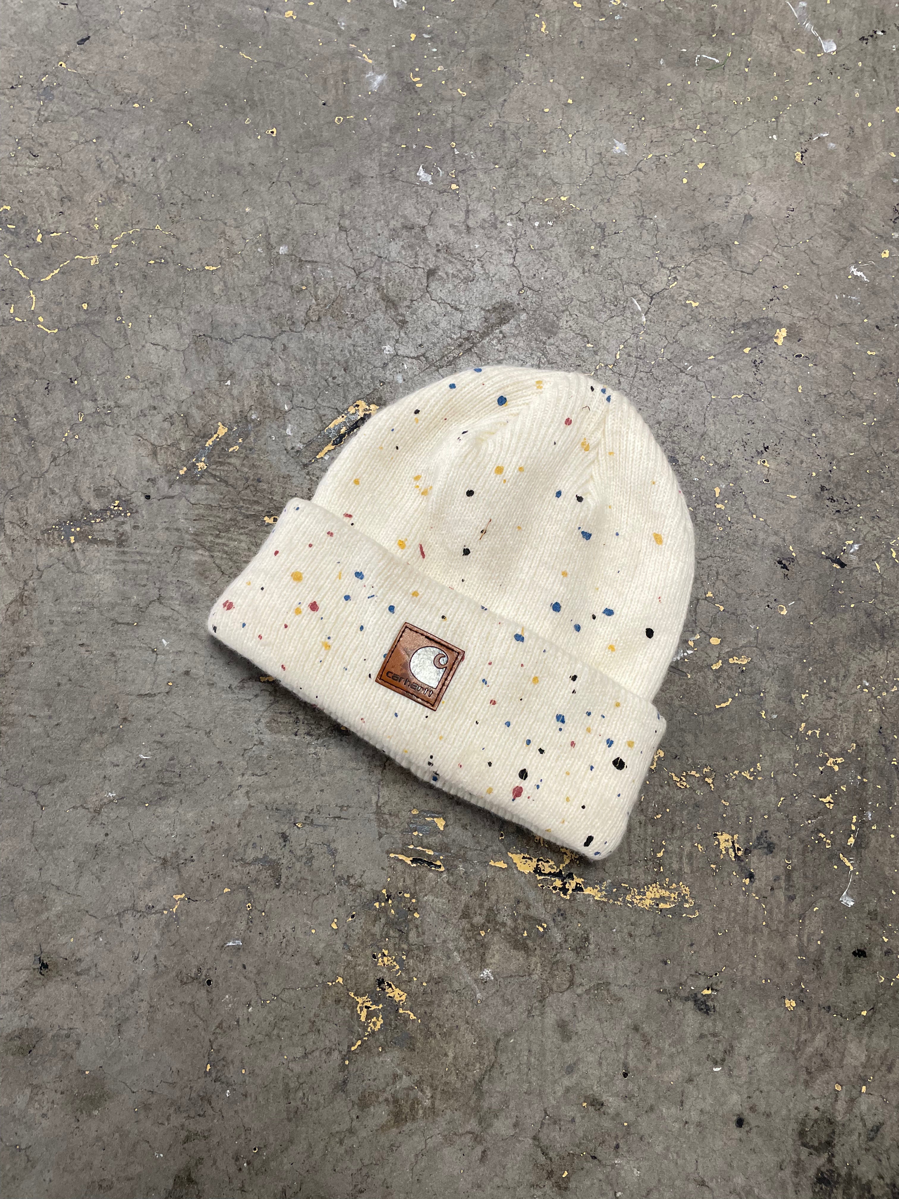Carhartt paint splatter beanie