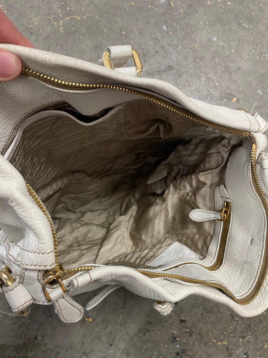 Prada Leather Bucket Bag